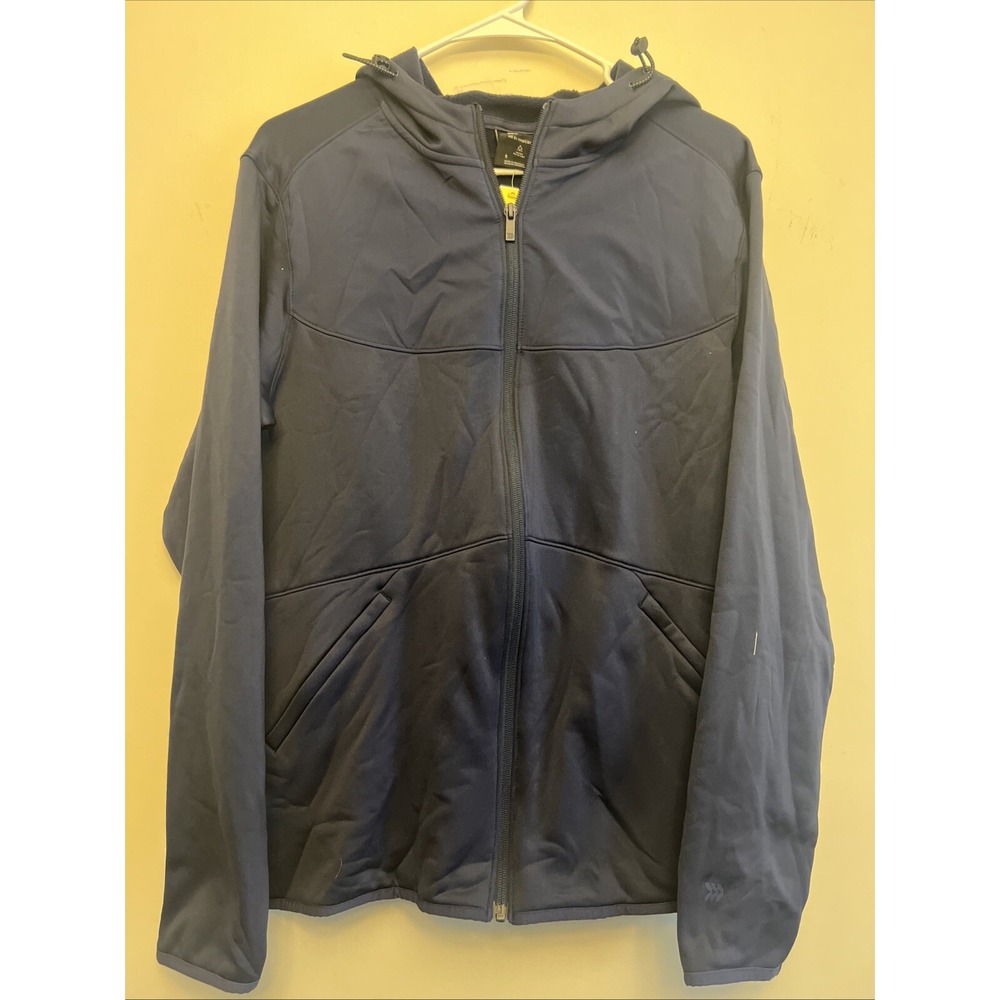 All in motion men's full zip Fleeceโ hoodie, small, dark blue NWT